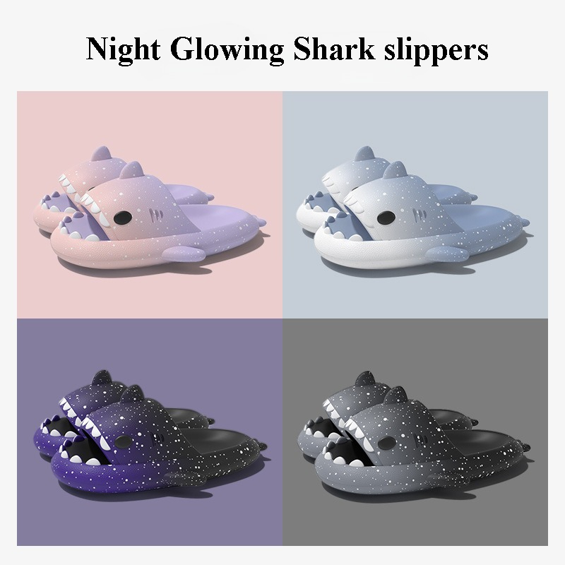Men'S Shoes To Women'S Size - Cute Cartoon Shark Slippers For Women