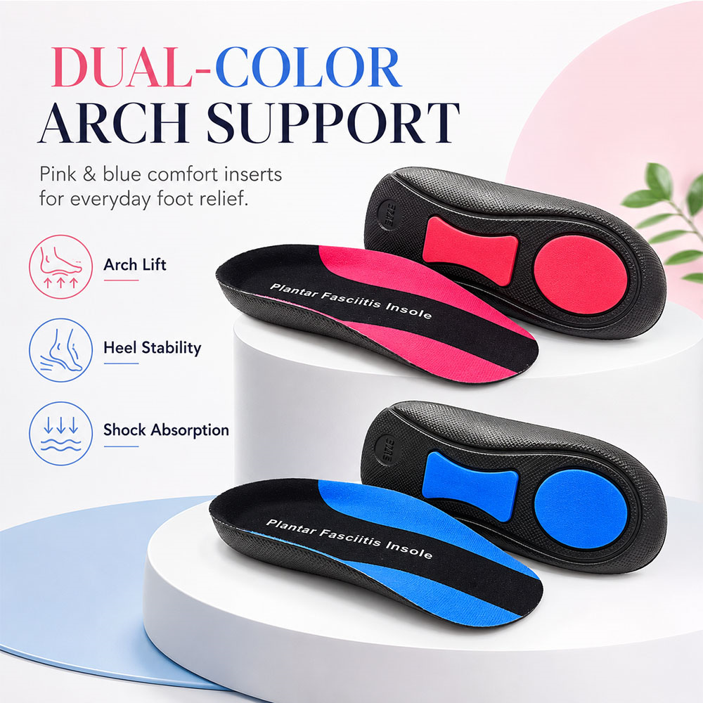 Men'S Shoes For Plantar Fasciitis - 1-2 Pairs Arch Support Insoles Absorption