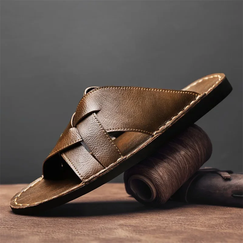 Genuine Leather Men Casual San - Men'S Shoes Qn recension och pris