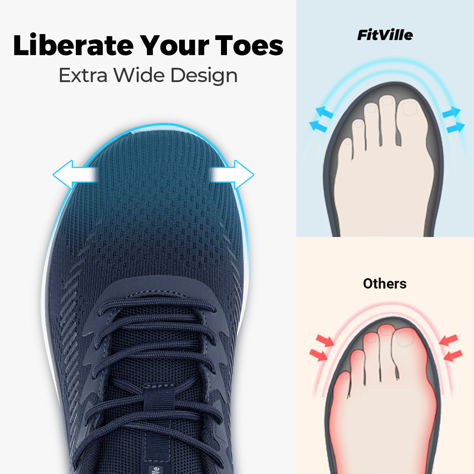 FitVille Men's Walking Shoes L - Men'S Shoes For Plantar Fasciitis recension och pris