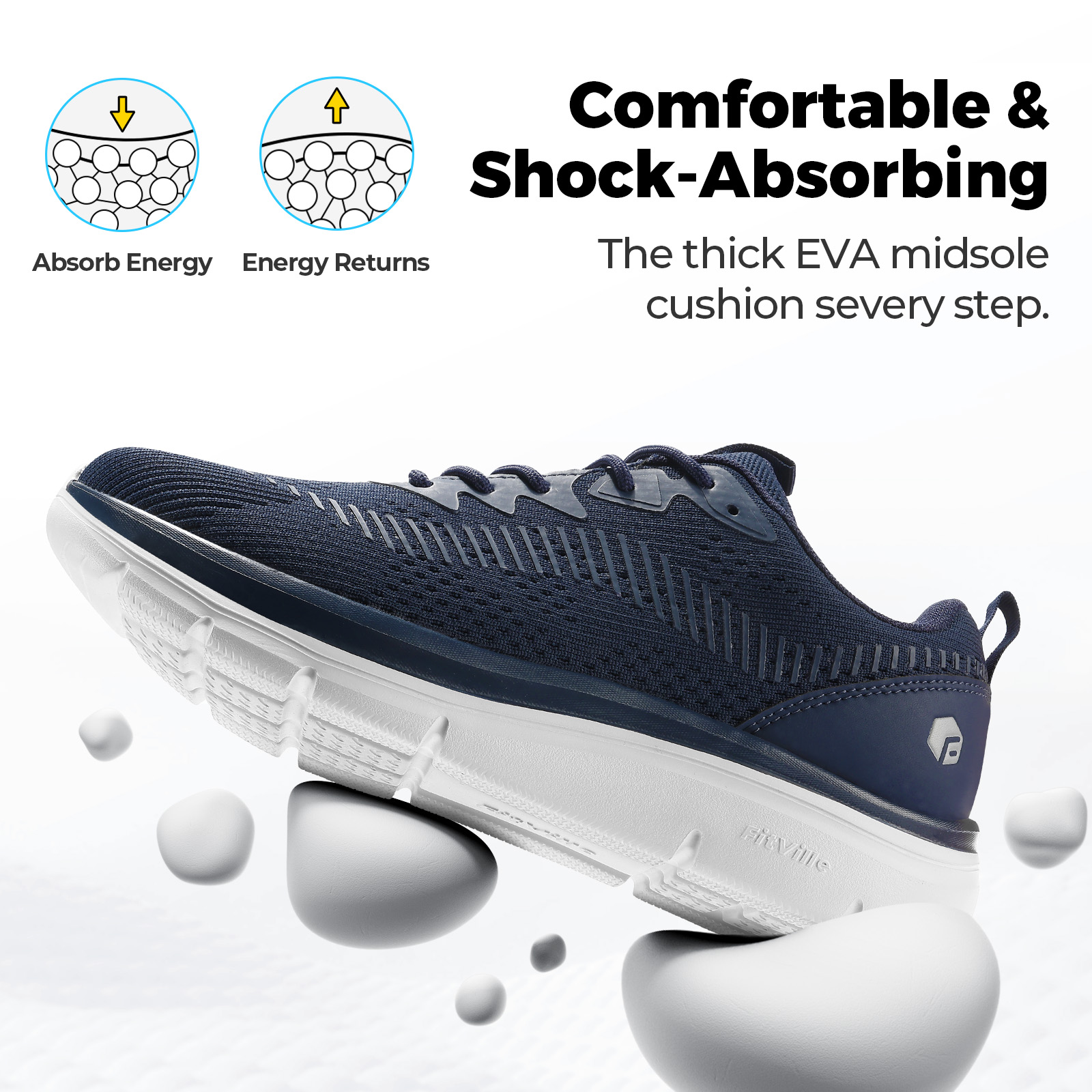 FitVille Men's Walking Shoes L - Men'S Shoes For Plantar Fasciitis recension och pris