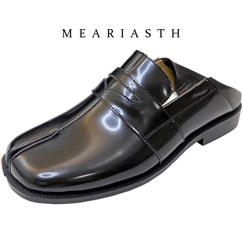 black Tabi Shoes Split Toe Pat - Men'S Shoes Qn recension och pris