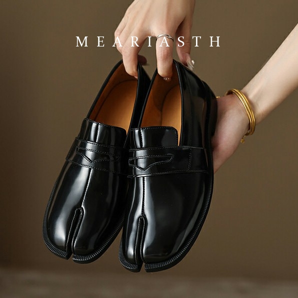 black Tabi Shoes Split Toe Pat - Men'S Shoes Qn recension och pris