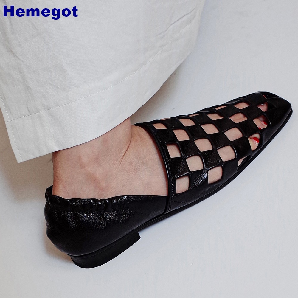 Women Black Caged Flat Sandals - Men'S Shoes For Summer recension och pris