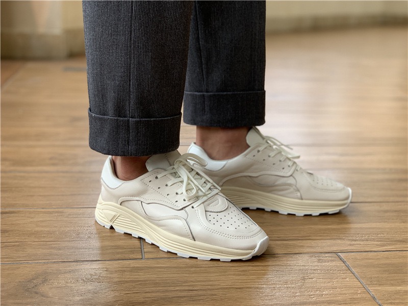Round-toe Lace-up Casual White - Men'S Shoes Qn recension och pris