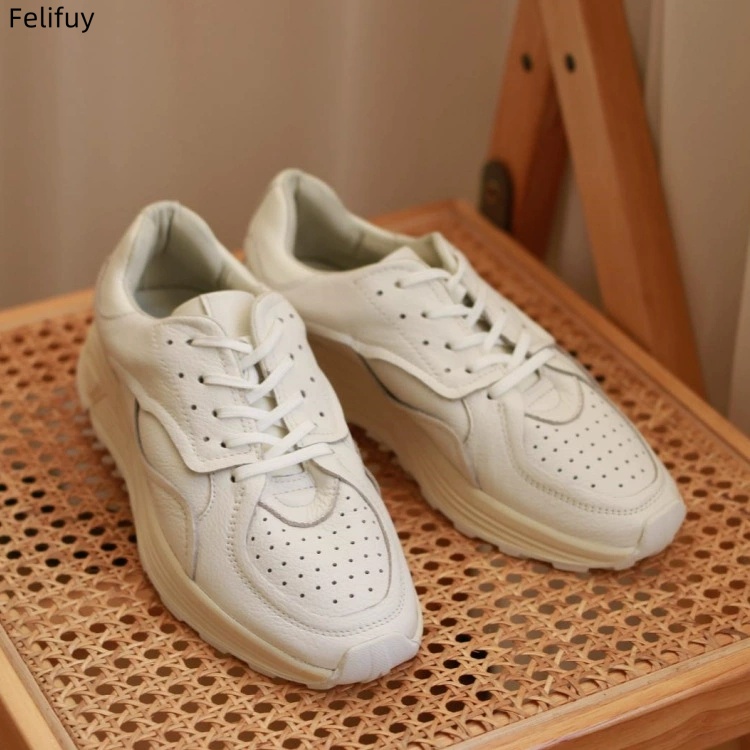 Round-toe Lace-up Casual White - Men'S Shoes Qn recension och pris