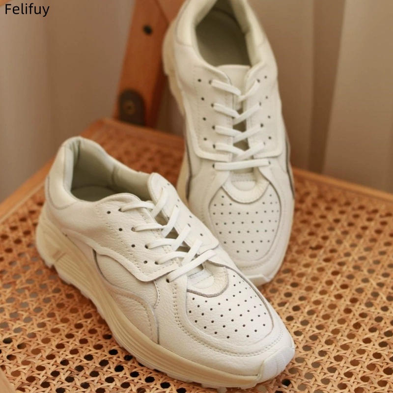 Round-toe Lace-up Casual White - Men'S Shoes Qn recension och pris