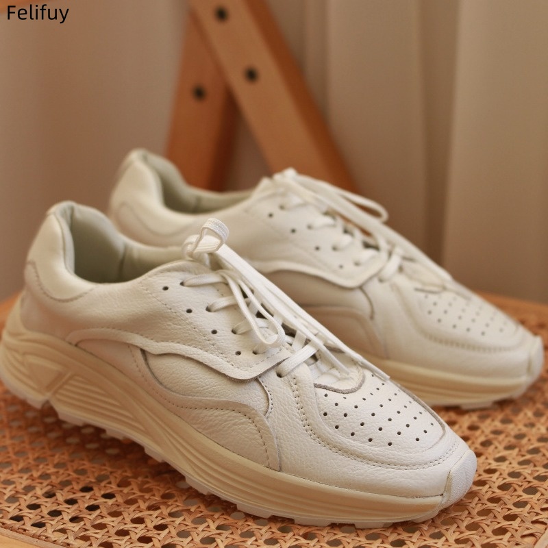 Round-toe Lace-up Casual White - Men'S Shoes Qn recension och pris